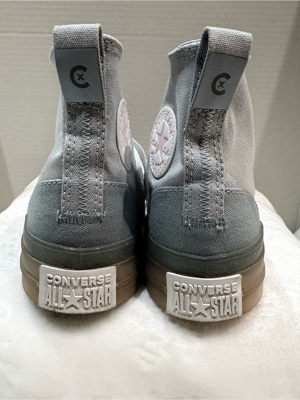 CONVERSE ALL STAR CHUCK TAYLOR CX LIGHT BLUE & PINK HOGH TOP CANVAS SHOE W 8 - Picture 4 of 10